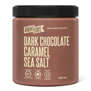 Righteous Dark Chocolate Caramel Sea Salt Gelato