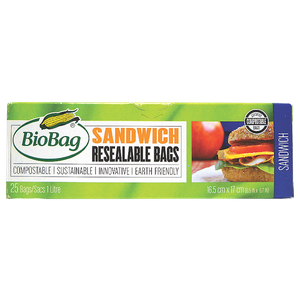 Bio Bag Resealable Sandwich Bags