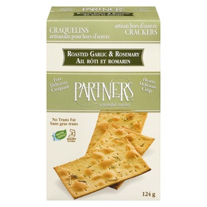 Partners Roasted Garlic & Rosemary  Hors d'OEUVRE Crackers
