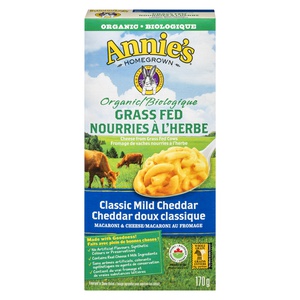 Annies Organic Pasta Grass Fed Classic Mild Cheddar