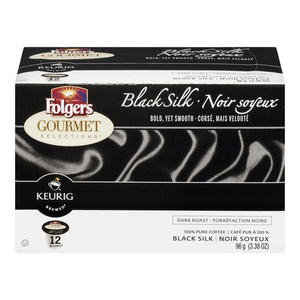Keurig Folgers Gourmet Black Silk Dark Roast Coffee