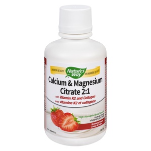 Natures Way Calcium & Magnesium Citrate 2:1 Strawberry