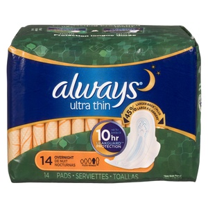 Always Thin Maxi Pads W/ Wing