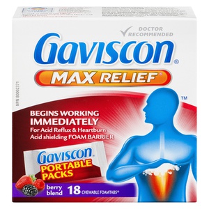 Gaviscon Max Relief Berry Portable Packs