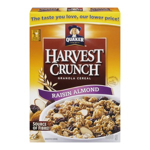 Quaker Harvest Crunch Raisin Almond Granola Cereal