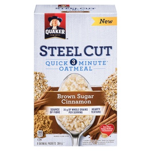 Quaker Steel Cut Quick 3min Oatmeal Brown Sugar Cinnamon