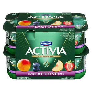 Danone Activia Lactose Free Mango Peach Straw/Blueberry