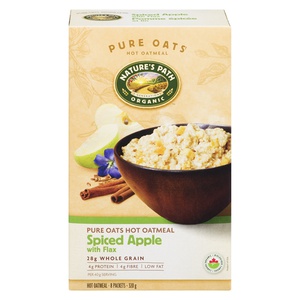Natures Path Organic Pure Hot Oatmeal Spiced Apple W/ Flax
