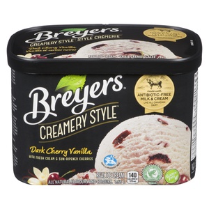 Breyers Creamery Style Dark Cherry Vanilla Ice Cream
