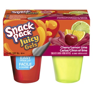 Hunts Snack Pack Juicy Gels Cherry Lemon Lime