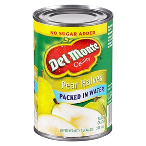 Del Monte No Sugar Added Pear Halves Packed in Water