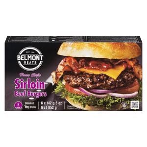 Belmont Meats Home Style Sirloin Burgers 6pk