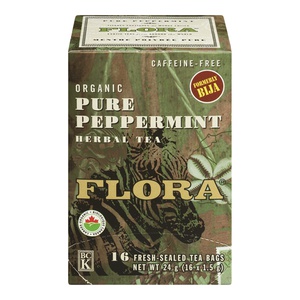 Flora Organic Pure Peppermint Herbal Tea