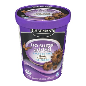 Chapmans Ice Cream No Sugar Added Dutch Chocolate