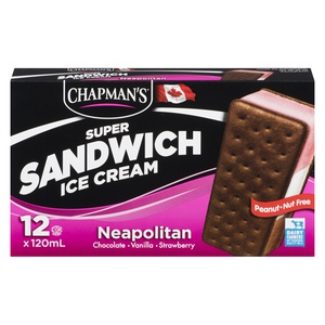 Chapmans Ice Cream Sandwich Neapolitan