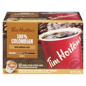 Tim Hortons Keurig K-Cups 100% Colombian Fine Grind Coffee