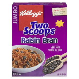 Kelloggs Jumbo Two Scoops Raisin Bran Cereal