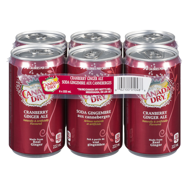 CANADA DRY CRANBERRY GINGER ALE MINI CANS