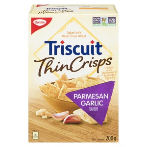 Christie Triscuit Thin Crisps Parmesan Garlic Crackers