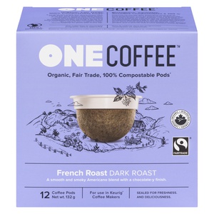 Onecoffee Organic French Roast Dark Coffee Pods