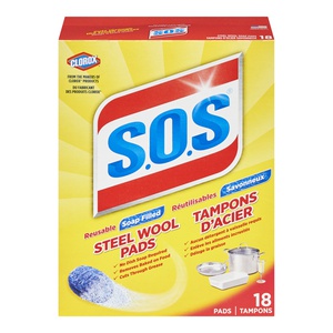 S.O.S Reusable Soap Filled Steel Wool Pads