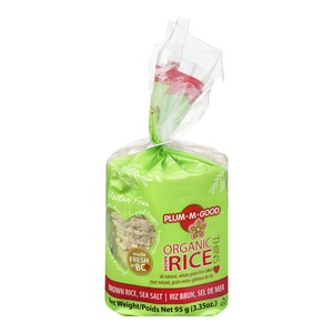 Plum M Good Organic Rice Thins Brown Rice W/ Sea Salt Cakes