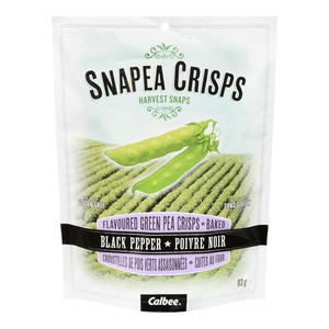 Harvest Snaps Black Pepper Green Pea Snack Crisps