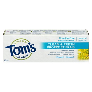 Toms Toothpaste Floride Free Fennel