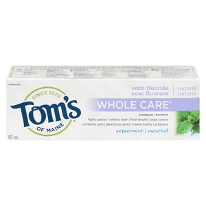 Toms Whole Care W/ Floride Toothpaste Peppermint