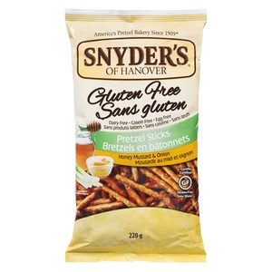 Snyders Gluten Free Pretzel Sticks Honey Mustard & Onion
