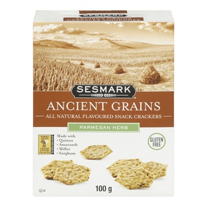 Sesmark Ancient Grains Snack Crackers Parmesan Herb
