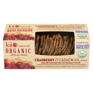 Kii Naturals Organic Cranberry & Cashew Quinoa Crisps