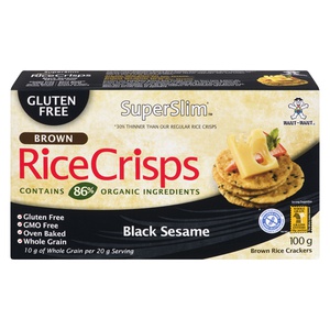 Want-Want Superslim Brown Rice Crisps Black Sesame