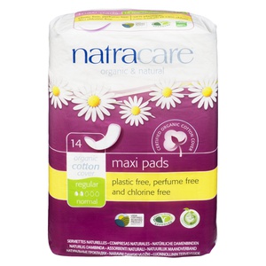 Natracare Maxi Pads Organic Cotton Cover Regular Pads