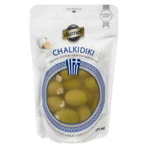 Dumet Chalkidiki Greek Olives Filled W/ Garlic