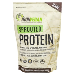 Iron Vegan Organic Sprouted Protein Natural Chocolate