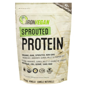 Iron Vegan Organic Sprouted Protein Natural Vanilla