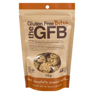 The GFB Gluten Free Bites Dark Chocolate Peanut Butter