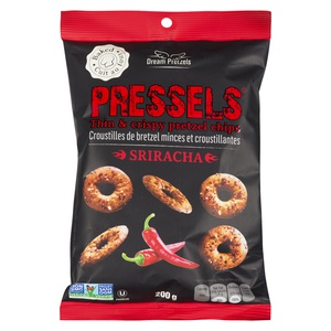Dream Pretzels Pressels Thin & Crispy Chips Sriracha