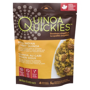 Top Tier Foods Quinoa Quickies Mild Indian Curry Quinoa