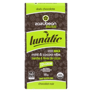 Zazubean Organic Dark Chocolate Lunatic