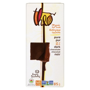 Theo Organic Ft Pure 85% Dark Chocolate