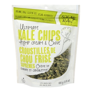 Solar Raw Food Organic Ultimate Kale Chips Hemp Cream Chive