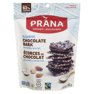 Prana Organic Algrave Chocolate Bark Almonds & Sea Salt