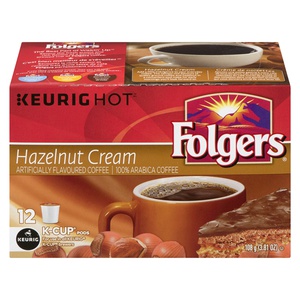 Keurig Folgers Gourmet Hazelnut Cream Coffee