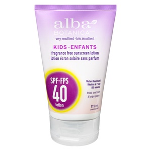 Alba Botanica Skids Fragrance Free Sunscreen Lotion Spf40