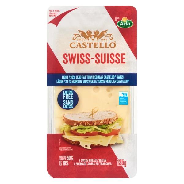 ARLA CASTELLO SLICED LIGHT SWISS CHEESE