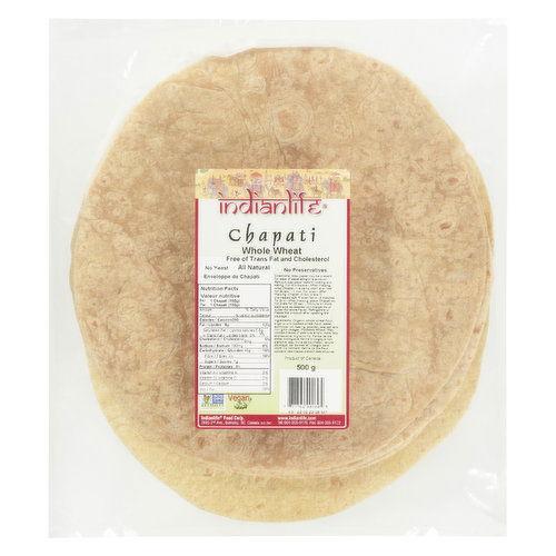 INDIANLIFE NON GMO WHOLE WHEAT CHAPATI WRAP
