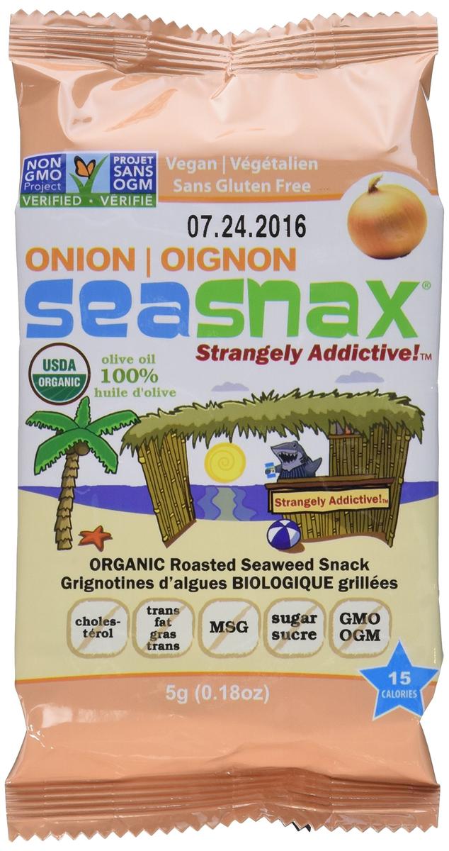 SEA SNAX ORGANIC VEGAN TOASTY ONION SEAWEED