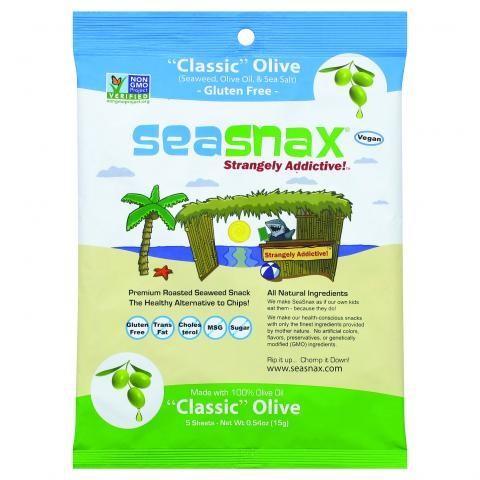 SEA SNAX ORGANIC CLASSIC OLIVE SEAWEED SNACK